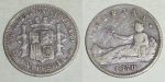 3757 1 PESETA 1870/ xx-73